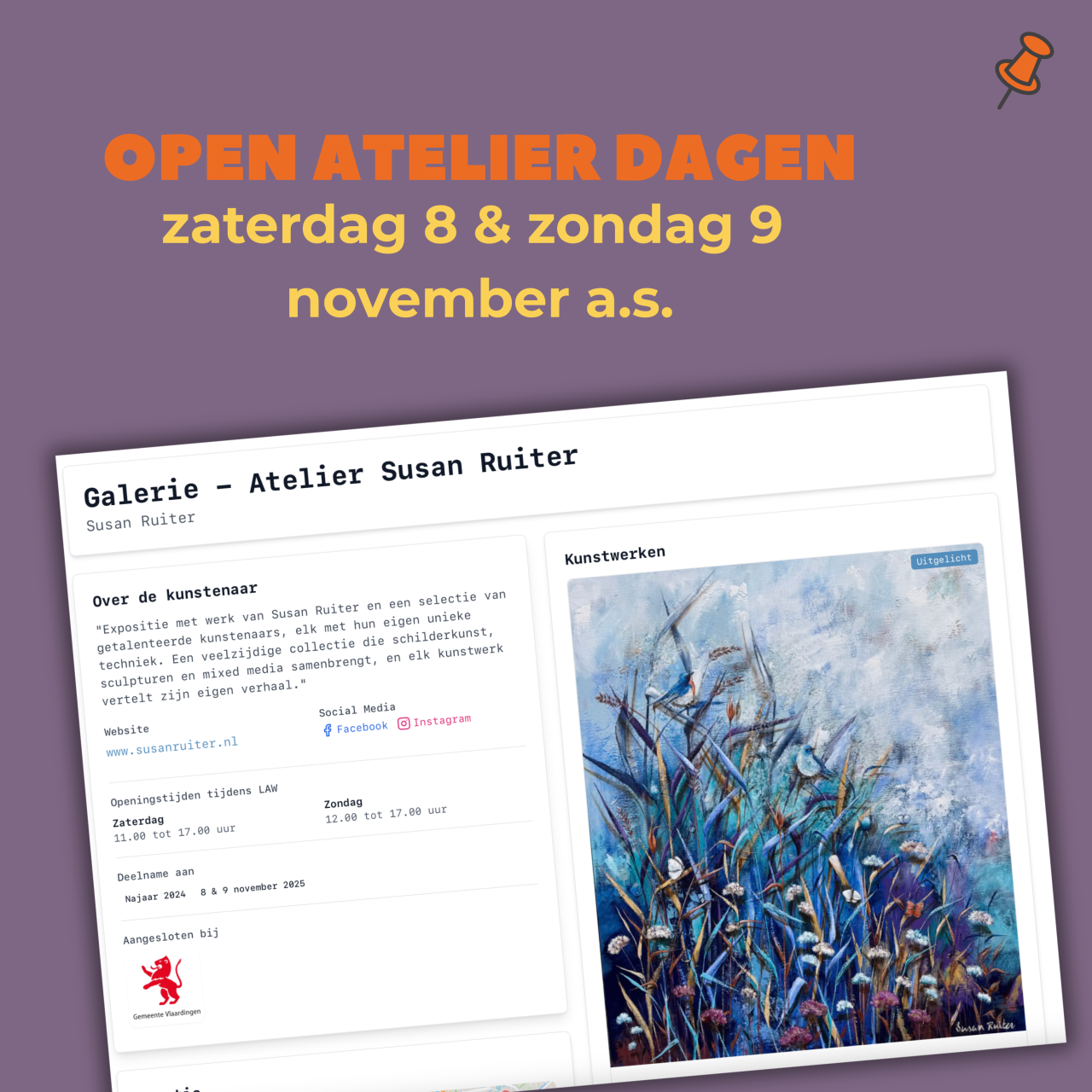 LANDELIJKE ATELIERDAGEN